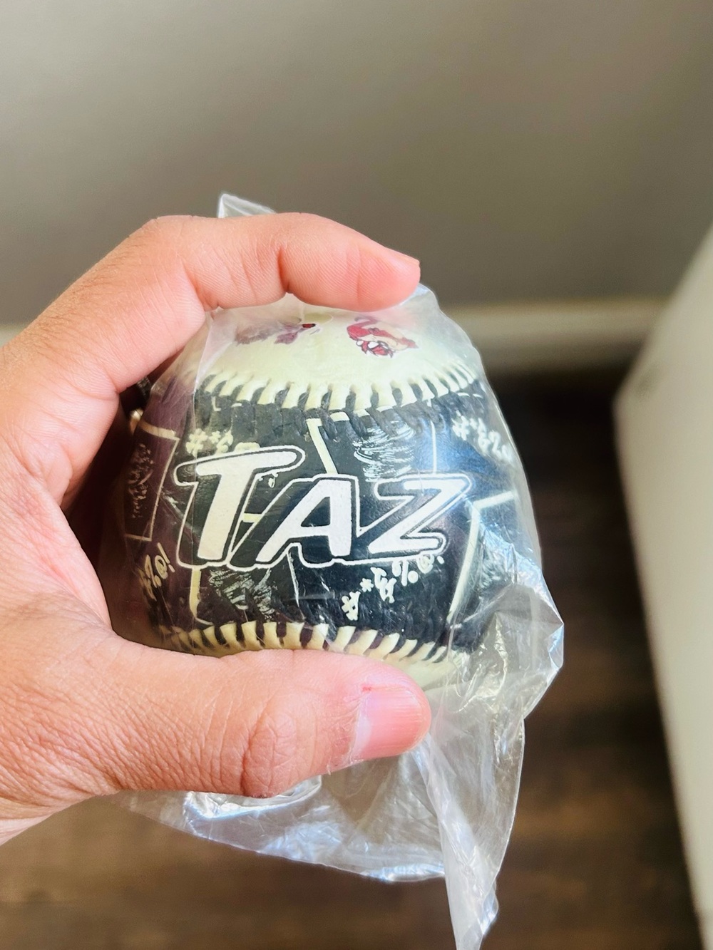 a 1998 Looney Tunes "Fotoball" collectible baseball